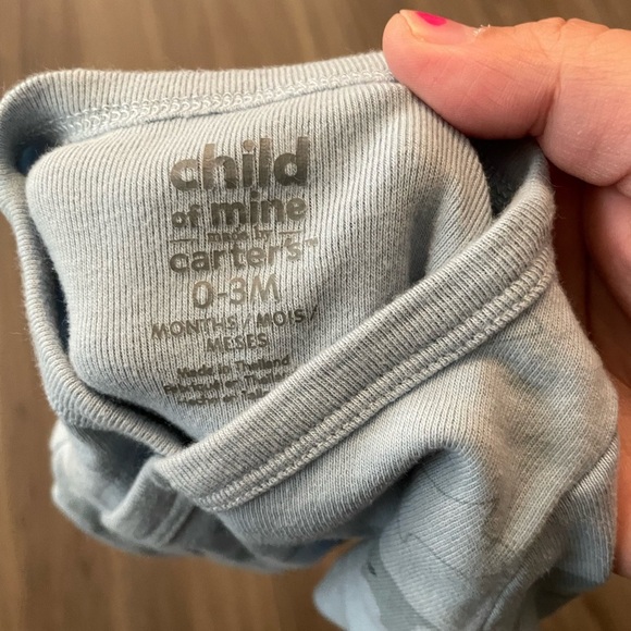 Carter's Blue and Gray with sharks Pajama Sets for Cozy Sleep size 0/3 M - Picture 4 of 4